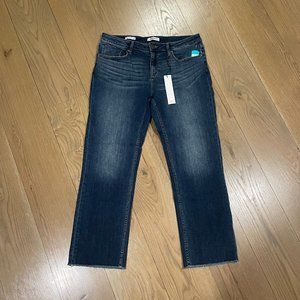 NEW Vigoss Indigo Crosby High Rise Straight Jeans Dark Wash Blue, Size 32